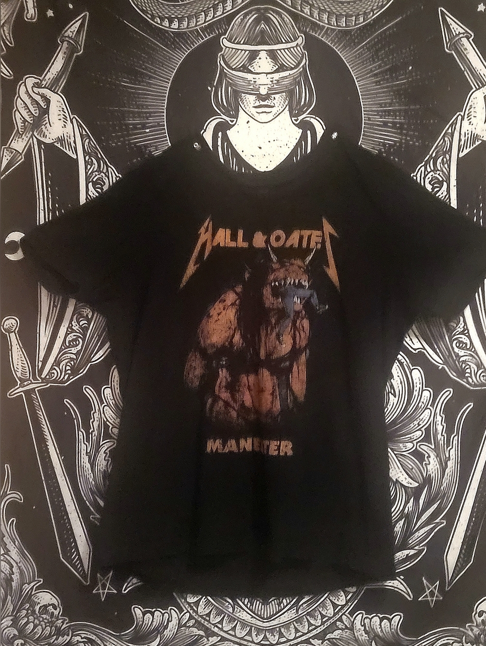 Bella Canvas Black Short Sleeve Graphic Tee with Brown Monster Print